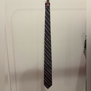 Michael Kors Silver and Pink Striped Tie